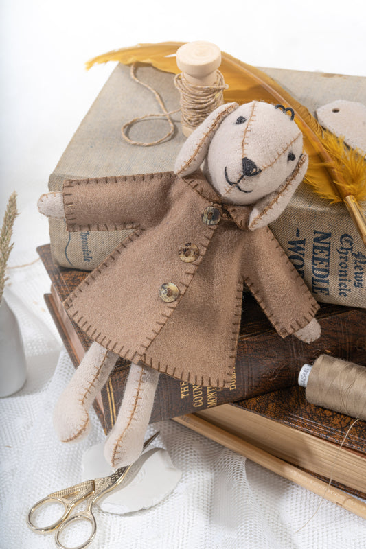 Eric Felt dog in jacket hanging wall decor