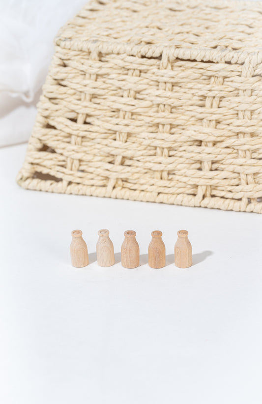 Small Wooden Milk Bottle