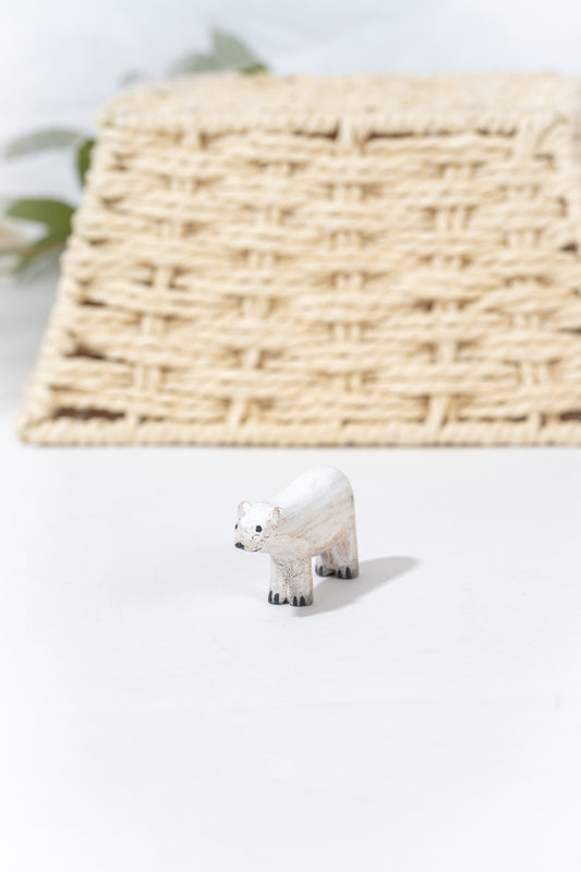 Small Wooden Animal Polar Bear