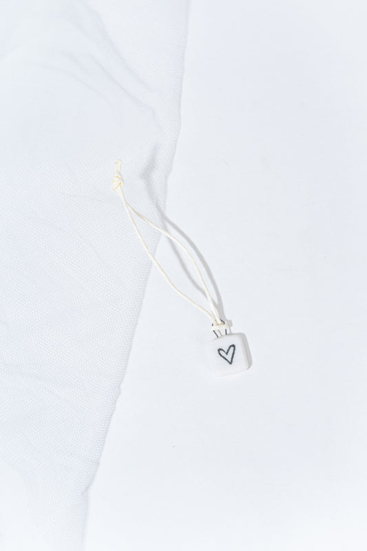 Small Porcelain mini hearts tags